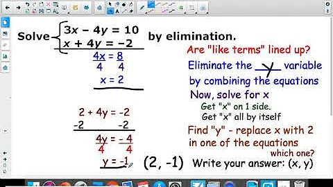 Solve Using Elimination Part 1