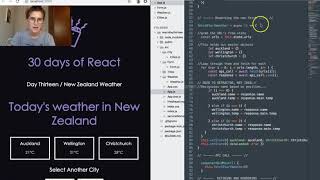 30 Days of React - Day Thirteen - "New Zealand Weather" app - with openweathermap API screenshot 2