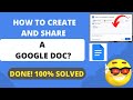 How to Create and Share a Google Doc?