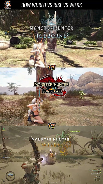 BOW WORLD VS RISE VS WILDS #monsterhunter