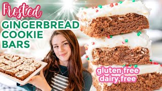 Frosted Gingerbread Cookie Bars | GlutenFree & Dairy Free | Vlogmas Day 9