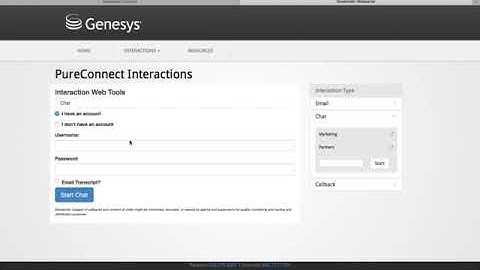 Genesys| Pure Connect| Webchat Interaction