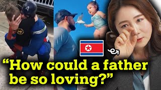 North Korean female officer reacts to loving American dads for the first time