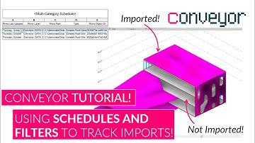 Conveyor Tutorial - Using Schedules and View Filters to Track Imported Rhino Objects in Revit