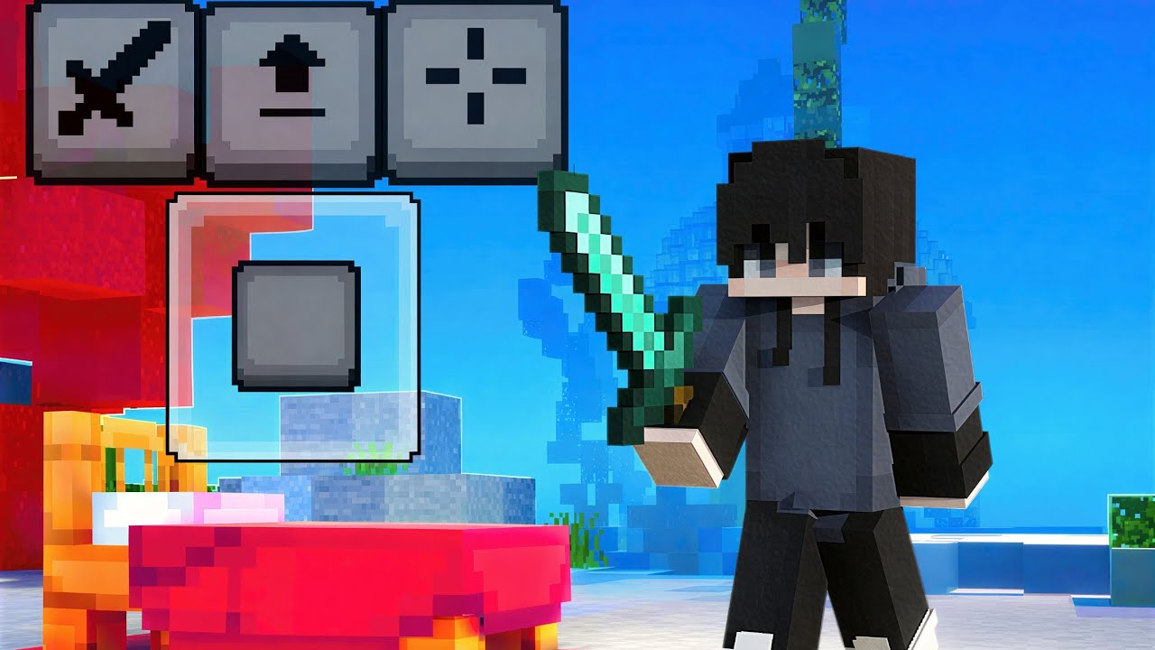 Destroying Hive Bedwars MOBILE Sweaty gameplay