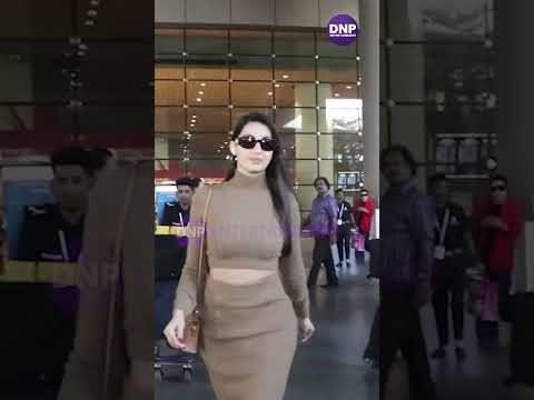 Nora Fatehi flaunts her trendy Beige Co-ord set at the airport|| DNP ENTERTAINMENT