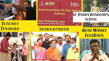 Atal Tinkering Lab Inauguration @ RK GBHSS Tiruttani By Infinite Engineers | IE tinker labs