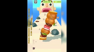 Sandwich 🥪 🍞 Runner Game | Level-105 | Satisfying Gameplay #shorts #gaming #sandwichrunner #gameplay