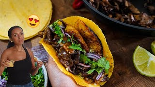 INSANE VEGAN JERK TACOS  you have fi try it