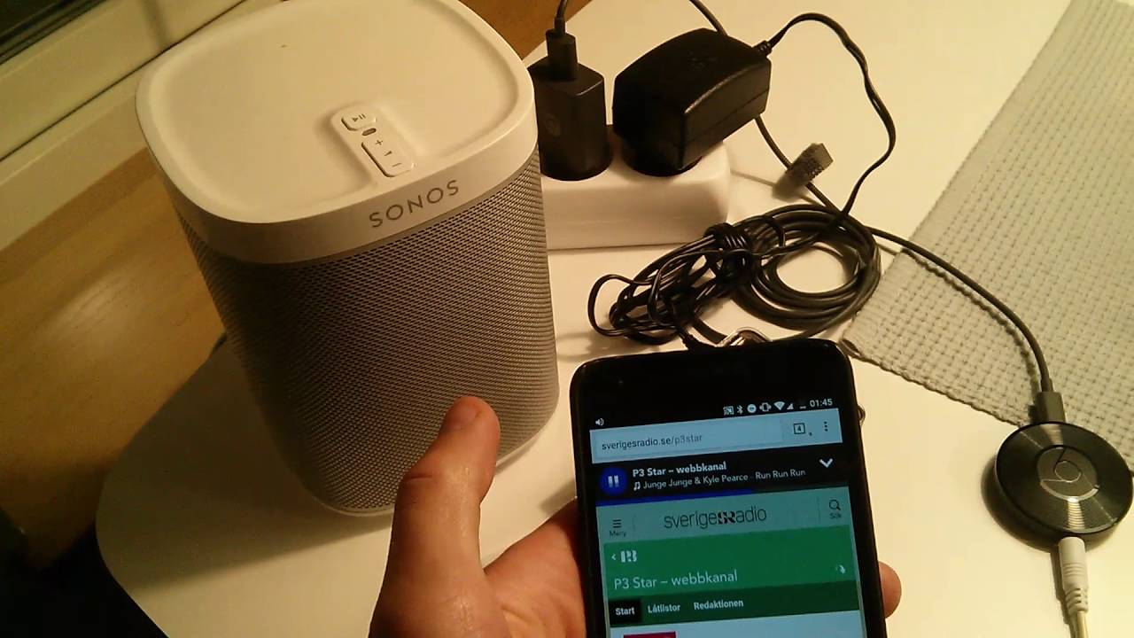 Chromecast to Sonos Play:1 - YouTube