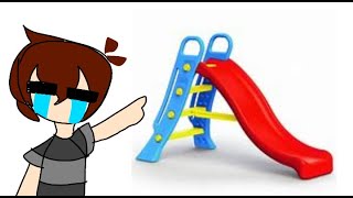 I'm going to go down the slide now! | with crying child |