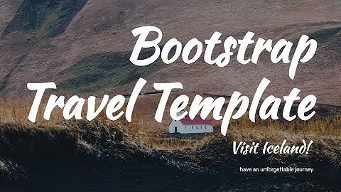 Bootstrap Travel Template - Free HTML Website Templates