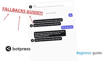 Create Fallbacks for Your Chatbot the EASY WAY - Botpress Guide