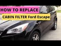 How to Replace "Cabin Air Filter" 2013-2017 Ford Escape