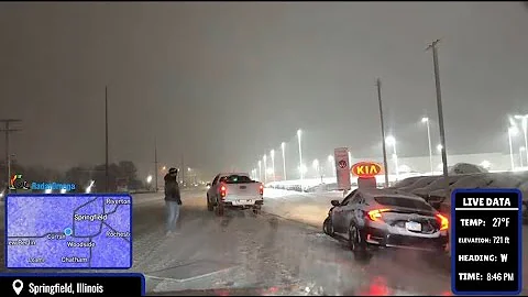 ILLINOIS SNOWSTORM AND BITTER COLD: LIVE STORM CHASER