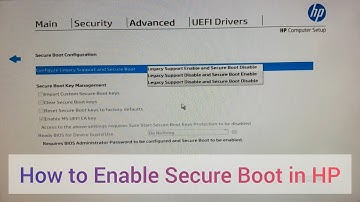 How to Enable Secure Boot in HP