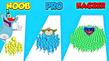 NOOB vs PRO vs HACKER | In Count Masters | With OGGY And JACK | VICKY INDIAN GAMER | Mobile Games