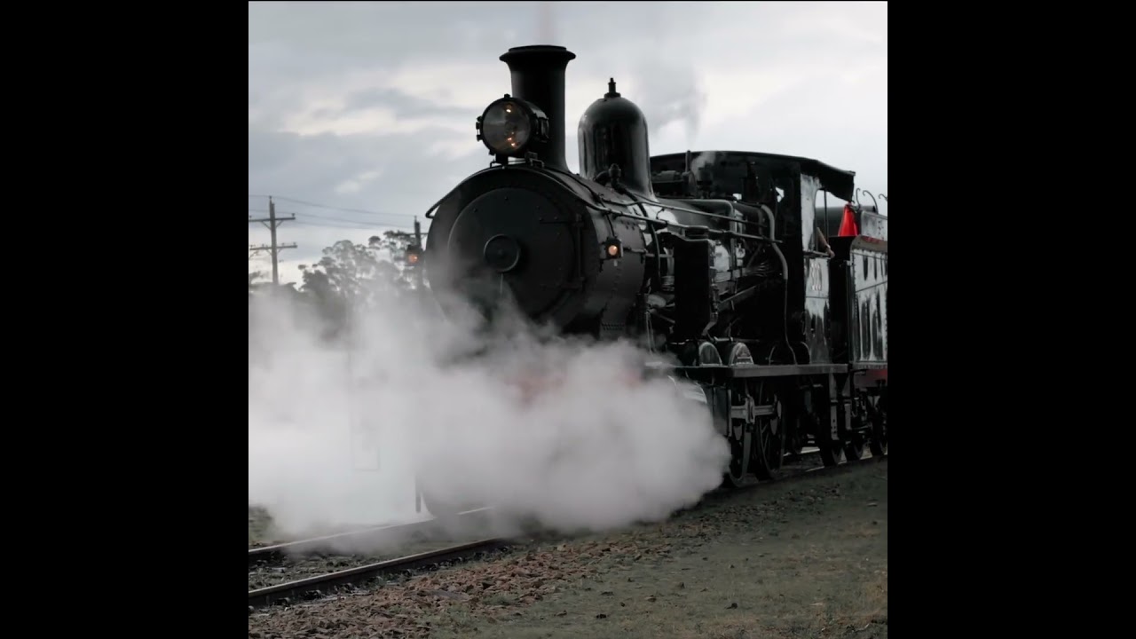 Watch A Steam Engine Go And Blow Thick White Smoke! 