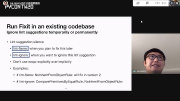 Fixit - A Lint Framework Writes Better Python Code for You｜Jimmy Lai｜PyCon TW 2020