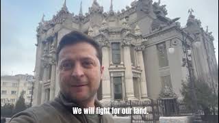 Zelensky, President of Ukraine &quot;don&#39;t believe fake news&quot; English Subtitle 26.02.2022