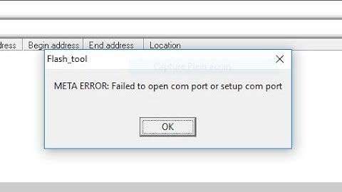 MTK flash tool fail to open com port or setup com port how to fix this problem!