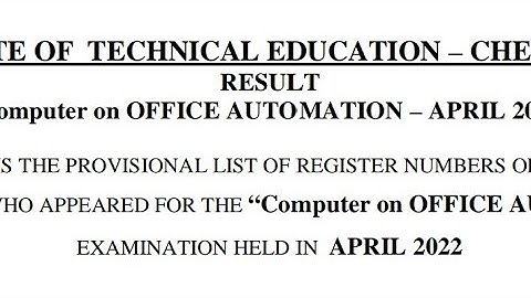 COA EXAM RESULT// PDF LINK DISCRIPTION 👇 COA EXAM RESULT computer on Office