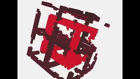 Two random walk groups. Draw by openFrameworks