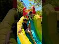 Who’s Faster on the Giant Slide?! 😱🔥
