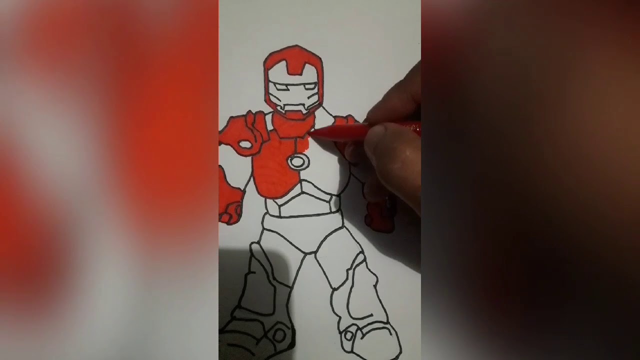 How to Draw Iron Man Menggambar mewarnai YouTube