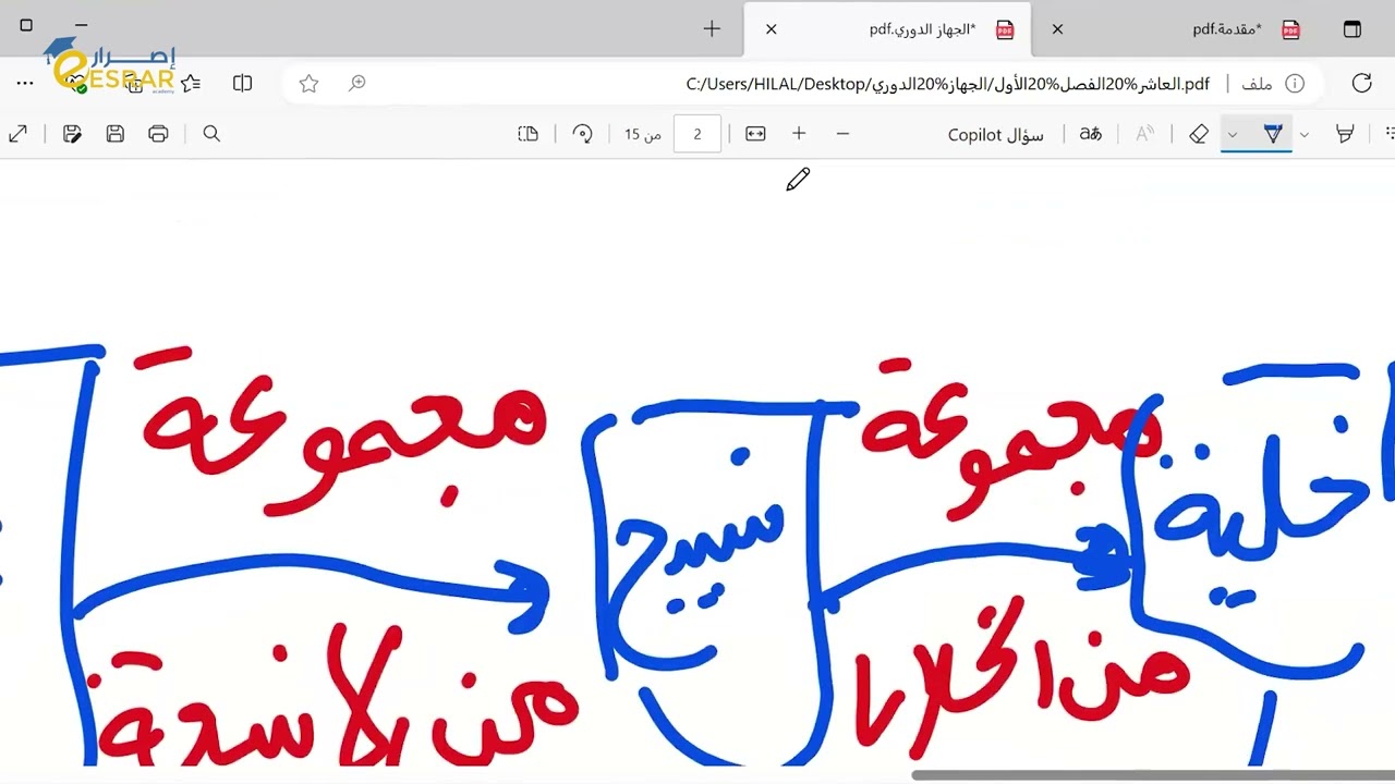 شرح الجهاز الدوري للصف العاشر - الاستاذ هلال الحسني