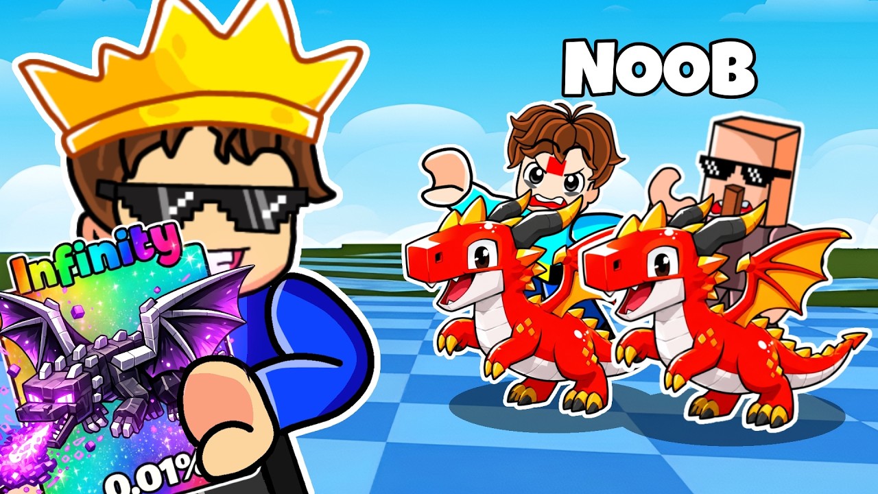 I PRETENDED TO BE A NOOB THEN USED ENDERDRAGON POWER IN ROBLOX !!