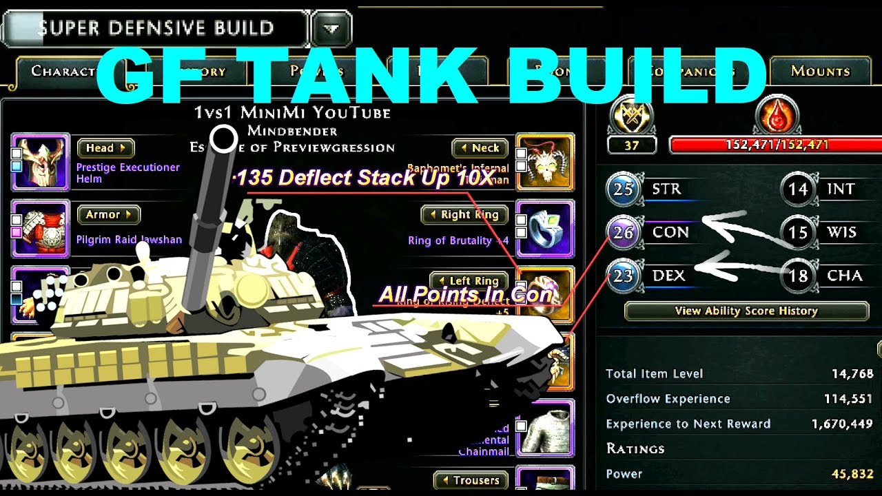 Neverwinter GF TANK BUILD + Insignia Bonuses New