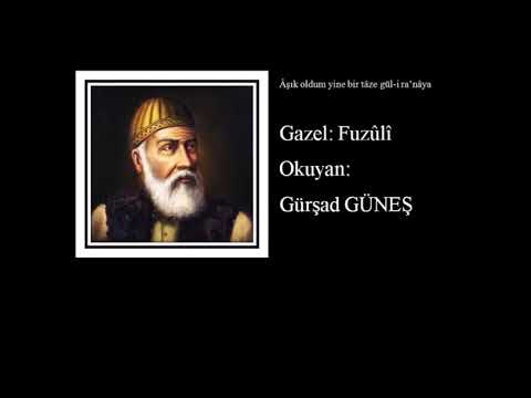 gazel, âşık oldum yine bir taze gül-i râ'nâya - Fuzûlî