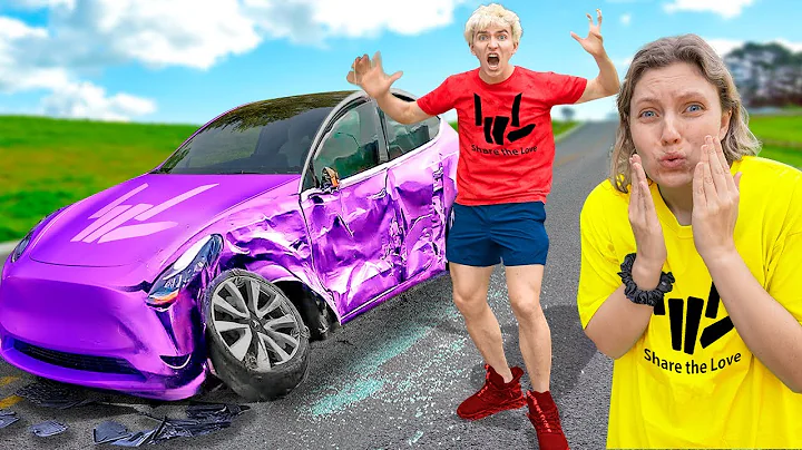 I CRASHED STEPHEN SHARER TESLA!!!