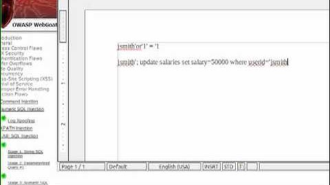 Injection Flaws   Modify Data with SQL Injection