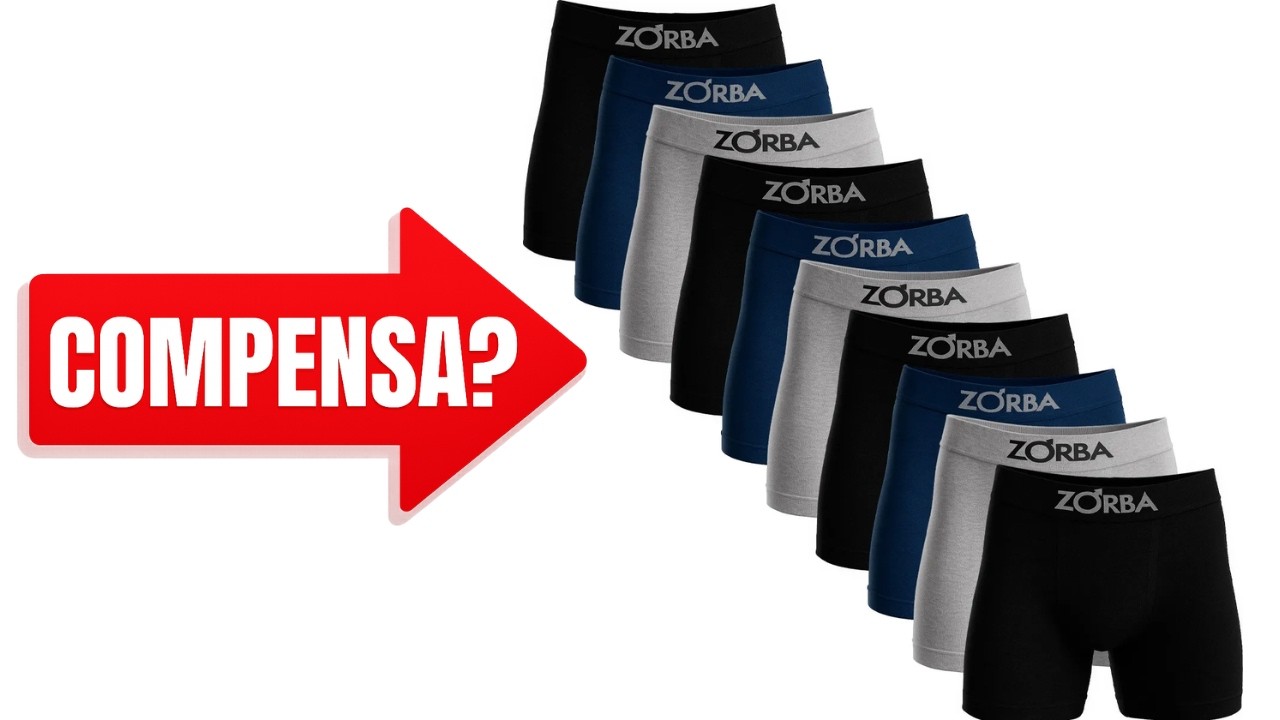 Cueca boa e barata? COMPREI o kit com 10 cuecas ZORBA! (Vale a pena ...