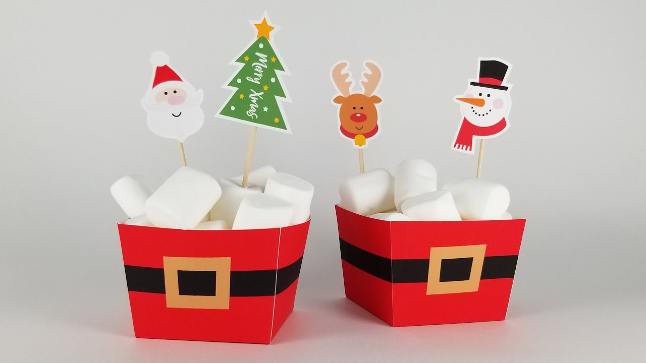 簡単 かわいい サンタお菓子ケースの作り方 クリパにおすすめ Youtube