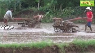 Two Wheel Tractor Yanmar Grading Teamwork