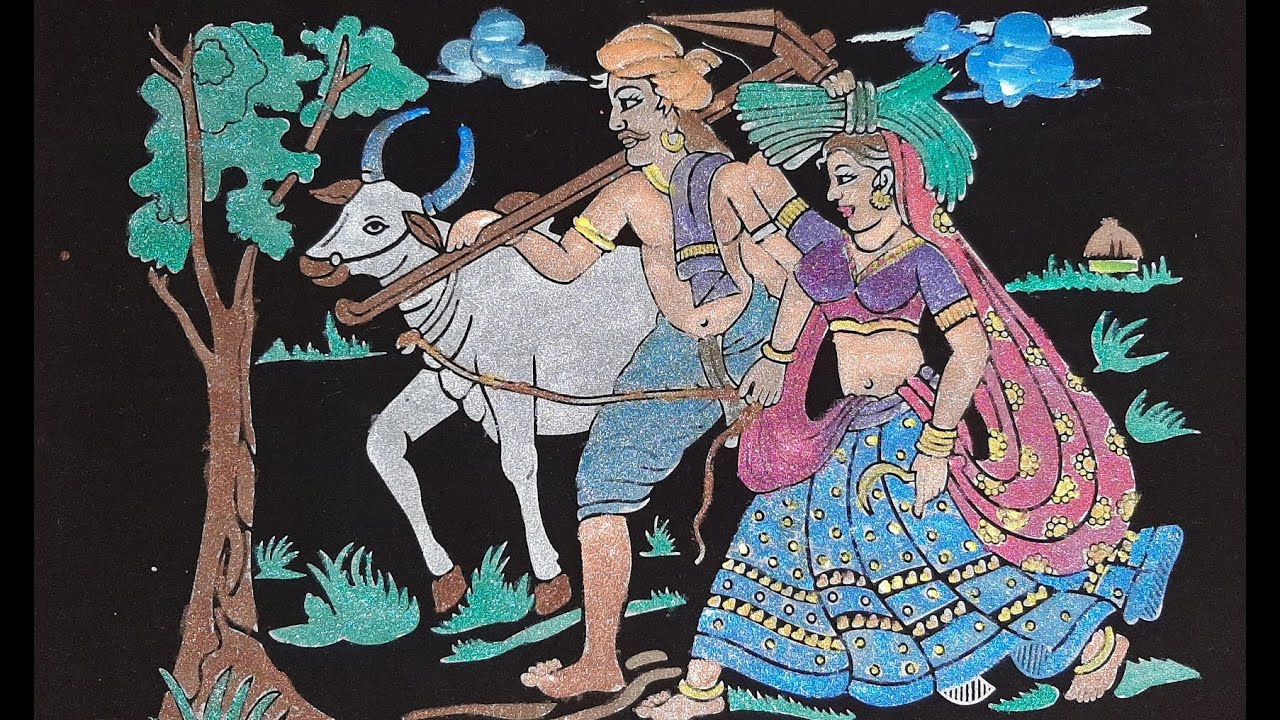 Giltter Emboss Painting On Velvet Cloth[ Easy Way of Painting ]