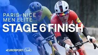 HARD-FOUGHT WIN! 💪 | Stage 6 Finish Paris-Nice 2024 | Eurosport Cycling