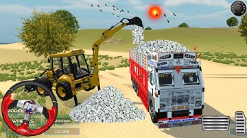 🔴Drive JCB and Unloading Stone From Dumper in Game #truck #jcb #dumper #games
