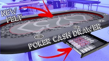 DIY Custom Poker Table Upgrades - Custom Felt and Cash Drawer