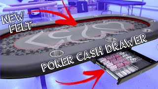 DIY Custom Poker Table Upgrades - Custom Felt and Cash Drawer