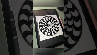 How to draw OPTICAL ILLUSION in Procreate #art #digitalart #steezyglossy #illustration #3d #shorts