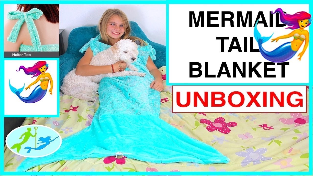 Mermaid Radia UNBOXING the Langria Mermaid Tail Blanket - A Great Holiday Gift 2017 | Theekholms