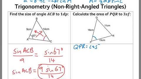 Trigonometry (Non-Right-Angled Triangles)