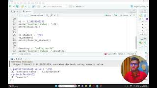Write an R Program with Variables, Constants, and Data Types | R Programming Tutorial | Arshad Pasha