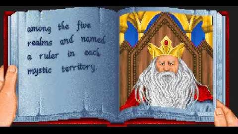 Challenge of the five Realms - early Video Game Slideshow Demo. PC MS-DOS, 1992