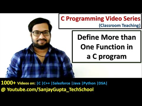 Define more than one user defined function in C language | C programming tutorials | Sanjay Gupta