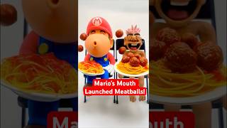 Mario’s mouth launched meatballs! The meatball power up! #brainrot #mario #memes #funny #supermario